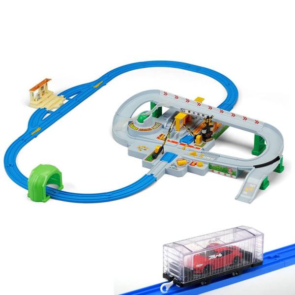 メーカー特典つき タカラトミー プラレール 5周年 トミカと遊ぼう くるぞわたるぞ カンカン踏切 D...