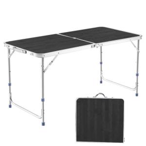 DesertFox アウトドア 折りたたみ テーブル 120cm 3段階高さ調整可能 キャンプテーブル ピクニック レジャー キャンプ用 折｜sorrisoshop