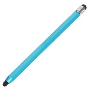 ハオハナ タッチペン 鉛筆型 充電不要 学習用 タブレット 持ちやすい 転がりにくい スマホ タブレット対応 キッズタブレットペン (水色)｜sorrisoshop