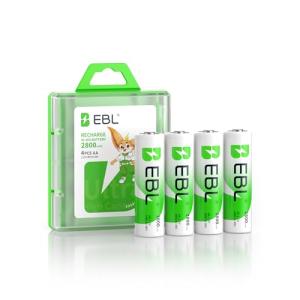 EBL 単3充電池 充電式 ニッケル水素充電池 4本入り 大容量単三電池 2800mAhで長持ち リサイクル使用可能 単三充電池 AA充電池4本パック おもちゃ、LE