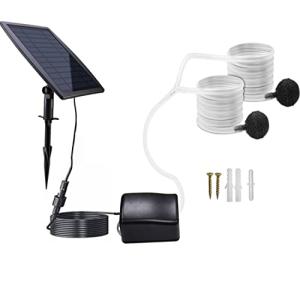 Yunking ソーラーエアポンプ エアーポ ンプ 酸素ポンプ 空気ポンプ ソーラー充電式エアポンプ 太陽光充電で電源不要 静音設計 軽量 コンパク 釣り/池