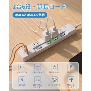 エムサイン Mscien 電源タップ usb ...の詳細画像1