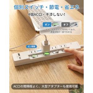 エムサイン Mscien 電源タップ usb ...の詳細画像3