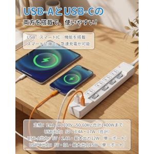 エムサイン Mscien 電源タップ usb ...の詳細画像5