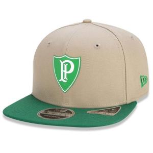 パルメイラス公式 9FIFTYクラシックエンブレムキャップ PALMEIRAS ベージュ×グリーン NEW ERA｜sorte-brazil