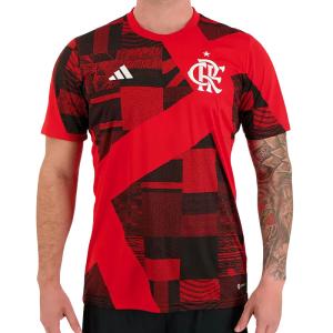 取り寄せ商品 フラメンゴ 23 24 トレーニングシャツ 練習着 FLAMENGO 公式 adidas レッド×ブラック｜sorte-brazil