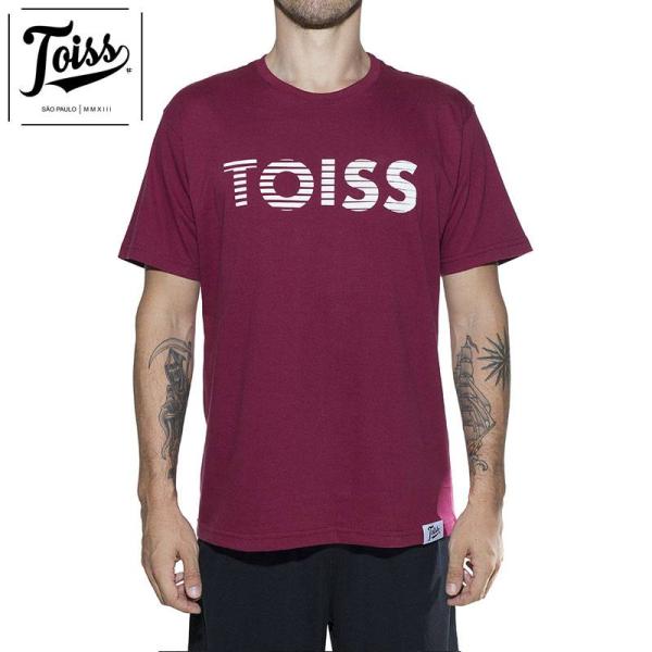 TOISS トイスボーダーロゴＴシャツ ネイマールプライベート愛用 ボルドー