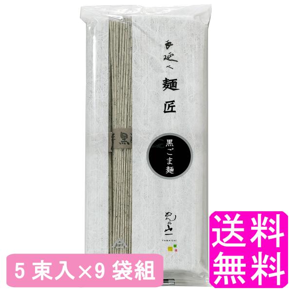 長崎 島原 黒ごまそうめん 手延べ黒ごま麺 5束入 【9袋組】 送料無料 ポイント消化