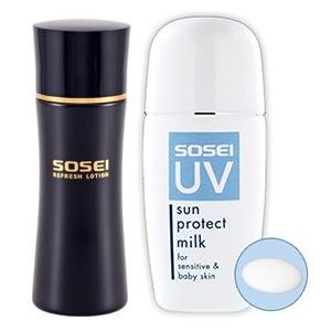 セール価格・ 朝の紫外線対策セット（化粧水と日焼け止め乳液のお買得セット）