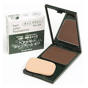 グリーンノート　ヘアカラーファンデーション【ブラック】〜 生え際等の白髪を隠す部分白髪染め！白髪のリ...