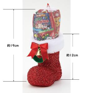 クリスマス・ラメブーツ（中）お菓子入　(1個）　ご注文は、50個以上でお願いします。　12/8頃からのとなります