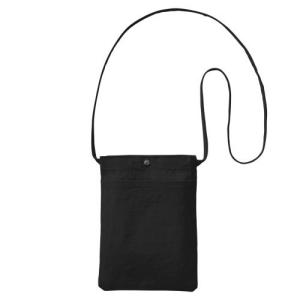 【10個〜 注文可】 販促品 ノベルティ グッズ|[名入れ対応] キャンバスフロントポケットサコッシュ　ナイトブラック ※別途見積
