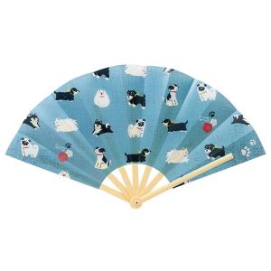 販促品 ノベルティ グッズ/記念品 ギフト　犬涼み 防滴扇子