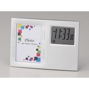 福利厚生 周年 卒業 記念品/名入れ ロゴ入れ オリジナル　フォトクロックポライト