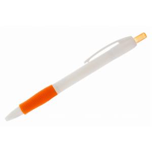 低価格 安いノベルティ 粗品/ばらまき 配布 宣伝用品　カラフルグリップボールペン オレンジ