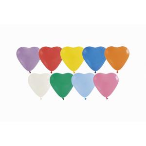 イベント 縁日 催物 抽選会/名入れ ロゴ入れ オリジナル　10インチ(25cm)ハート型カラー風船9色AST