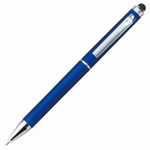 名入れ ロゴ入れ オリジナル/販促品 ノベルティ グッズ　タッチペン付ビジネスペン　ブルー