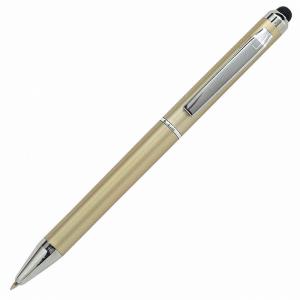 名入れ ロゴ入れ オリジナル/販促品 ノベルティ グッズ　タッチペン付ビジネスペン　シャンパンゴールド