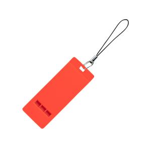 啓発 防犯 防災 グッズ　薄型ホイッスル　オレンジ