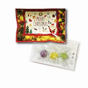 販促品 ノベルティ グッズ　クリスマスキャンディ3個入