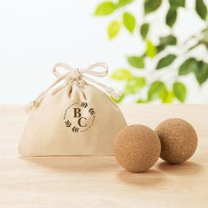 名入れ ロゴ入れ オリジナル/記念品 ギフト　コルクストレッチボール(巾着付き)