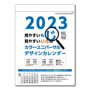 販促品 ノベルティ グッズ/名入れ ロゴ入れ オリジナル　【名入れ代込】 カラーユニバーサルデザイン 壁掛カレンダー 2026