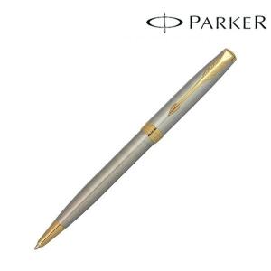 ノベルティ 記念品　PARKER パーカー  ギフト包装 レーザー名入れ対応・ソネット　ステンレススチールGT　ボールペン　｜soshina