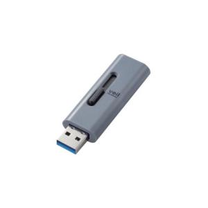 ノベルティ 記念品　エレコム USB3.2(Gen1)メモリ32GB グレー MF-SLU3032GGY　｜soshina
