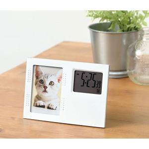 名入れ ロゴ入れ オリジナル/福利厚生 周年 卒業 記念品　デジタルクロック&フォトフレーム