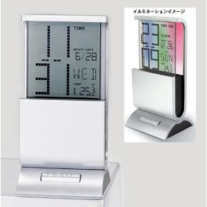 福利厚生 周年 卒業 記念品/名入れ ロゴ入れ オリジナル　トリプルネオンカレンダークロック