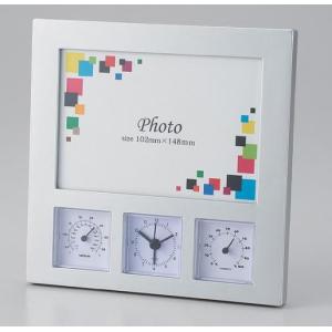 福利厚生 周年 卒業 記念品/名入れ ロゴ入れ オリジナル　ワイドフォトクロックサーモ