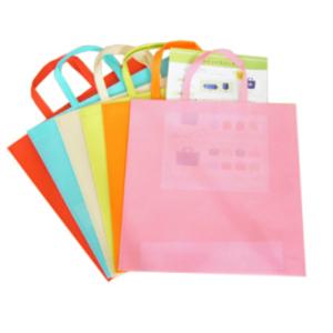 名入れ ロゴ入れ オリジナル/店舗 業務用 物販向け　アドバッグ持ち手付きA4不織布(厚生地)