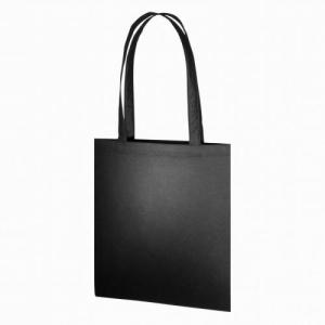 店舗 業務用 物販向け/販促品 ノベルティ グッズ　不織布フラットショルダートート ナイトブラック