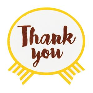 気持ちシールリボン・Thank you １枚
