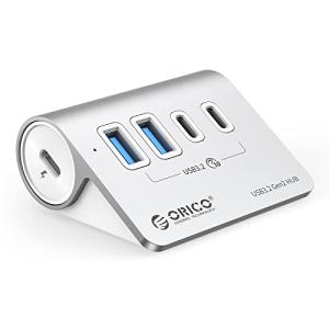 ORICO USB ハブ USB3.0 4ポート 10Gbps高速転送 セルフパワー/バスパワー両対応 50cmケーブルと変換アダプタ付き US｜sosola-shop