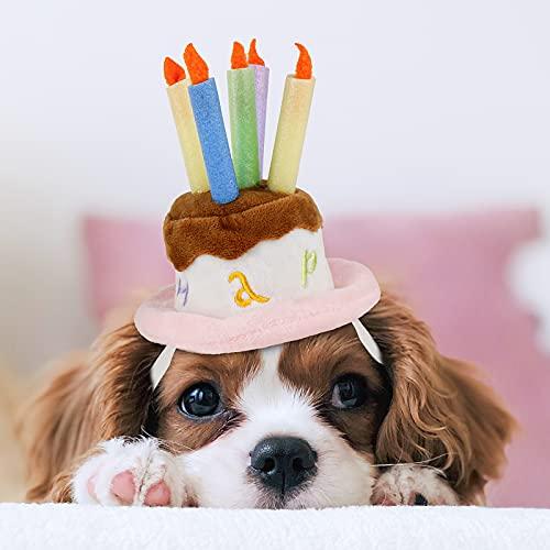 Lesypet 子犬 猫 誕生日帽子 ペット用バースデーハット パーティーコスプレ、S