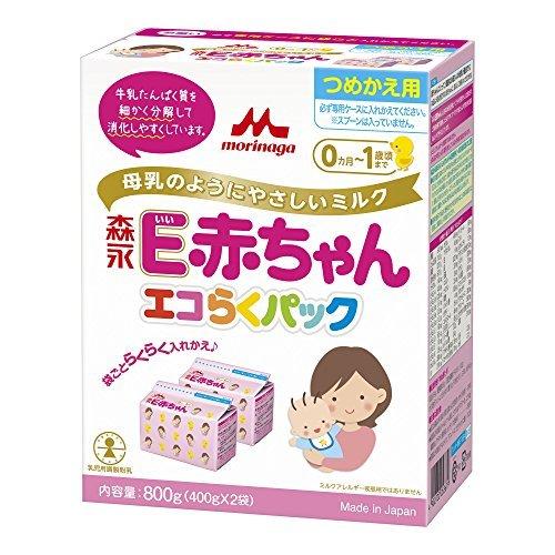 森永 エコらくパック つめかえ用 E赤ちゃん 800g (400g×2袋)６個セット