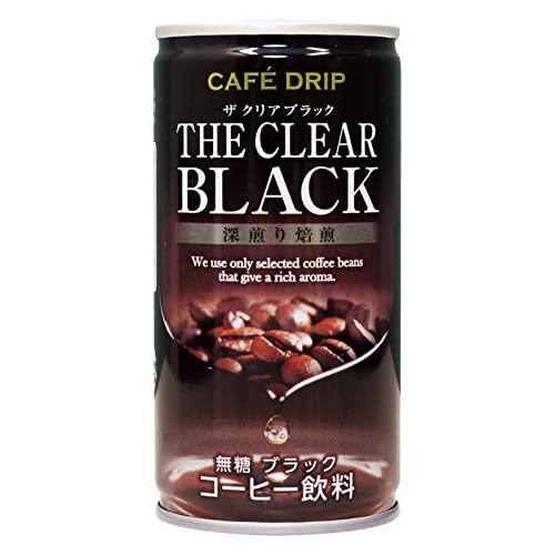CAFE DRIP(カフェドリップ) ザ・クリアブラック 缶 185g ×30本 国内製造 無糖 レ...