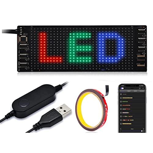 SUBORAWOS LED電光掲示板 柔軟 折りたたみ式 LEDサインボード 多言語?示 USB カ...