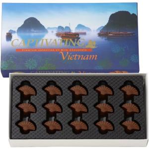 ベトナム ハロン湾 扇型ミルクチョコレート 15粒入 1箱｜sosola-shop