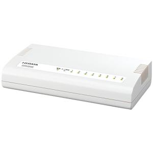 アイ・オー・データ スイッチングハブ 8ポート ホワイト|1000BASE-T(GigabitEthernet)対応|省電力機能付|日本メーカー｜sosola-shop
