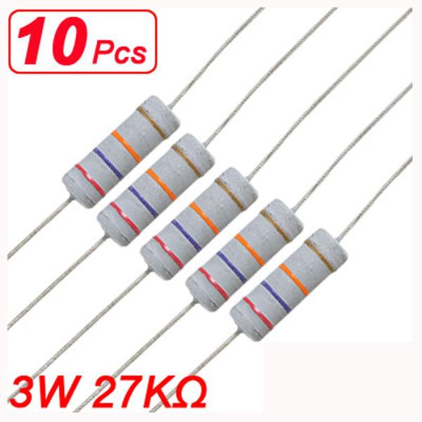 uxcell 酸金抵抗 被膜抵抗器 金属酸化物 金属酸化物被膜レジスター 3W 500V 27K o...