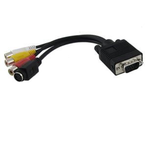 uxcell VGAーSビデオ3RCAアダプターケーブル アダプターケーブル