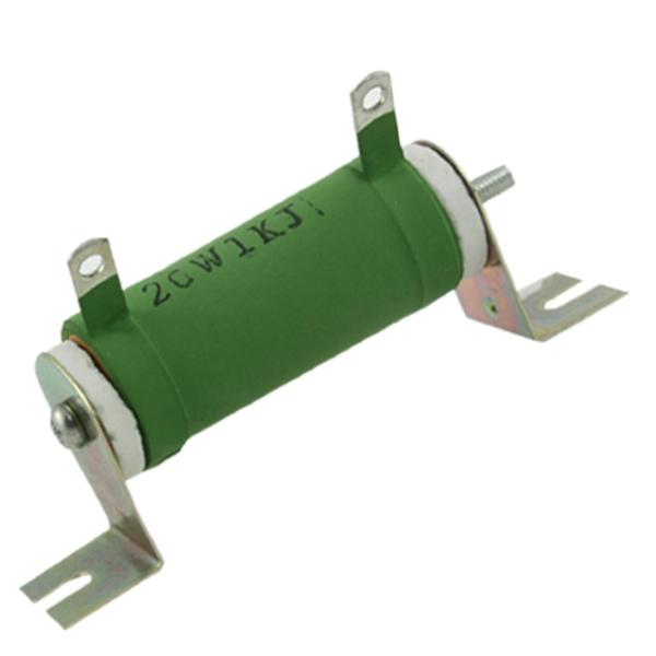 uxcell 固定巻線抵抗器 固定ワイヤー巻抵抗器 セラミック管 20Wワット1Kオーム