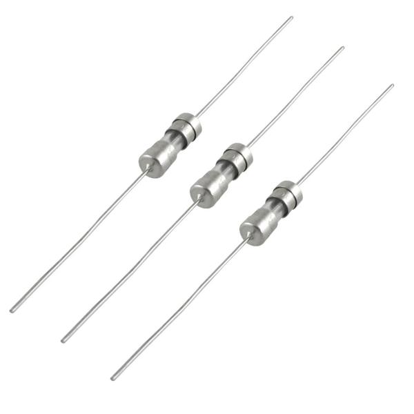 uxcell アキシャルヒューズ 250V 3A スルーホール スローブロー作動 シルバートーン 3...