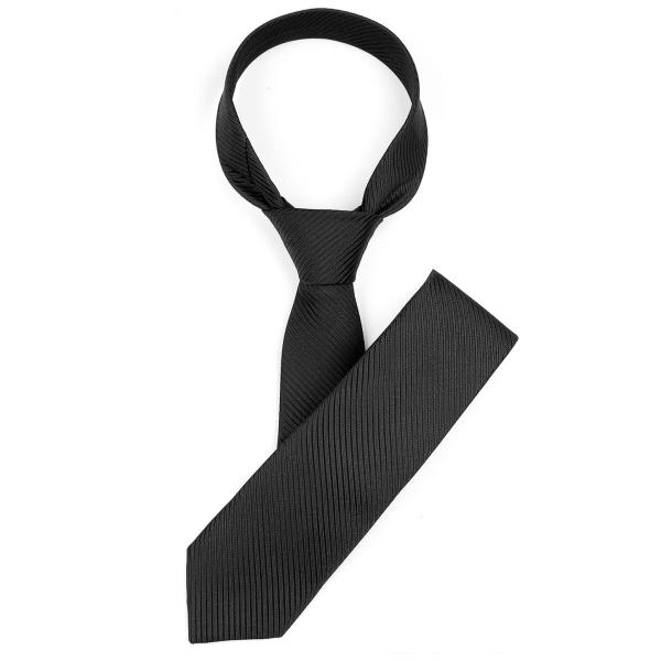 uxcell 女性用 ネクタイ タイ ポリエステル製 細い 6cm幅 セルフタイ ビジネス ブラック