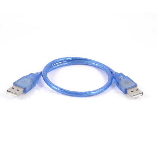 uxcell 45cm ブルー USB 2.0 A型 オスーオスM/M 延長ケーブル リードコード