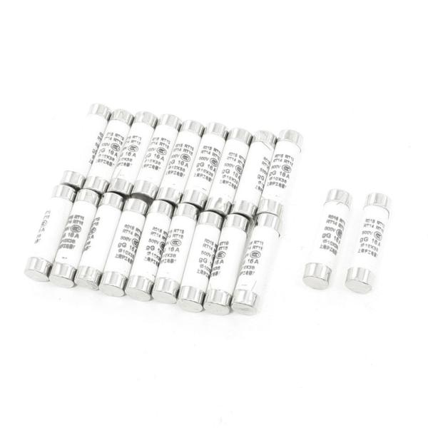 uxcell 500V 16A 10x38mm 円筒 セラミック管ヒューズリンク R015 RT14...