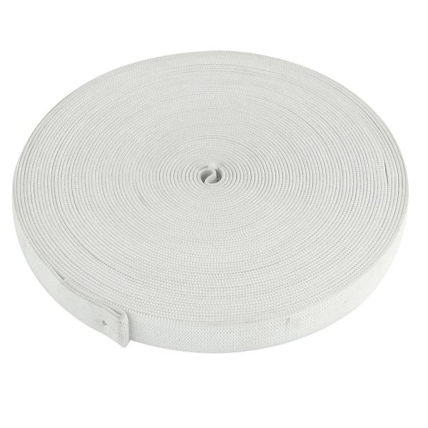 uxcell ブレイデッドゴムバンド 12Mロング 家庭用 伸縮性ファブリック ホワイト 15mm幅