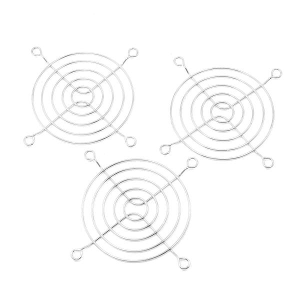 uxcell 80mm 金属 ファン ガード 保護器 グリル 個人パソコン用 3個入